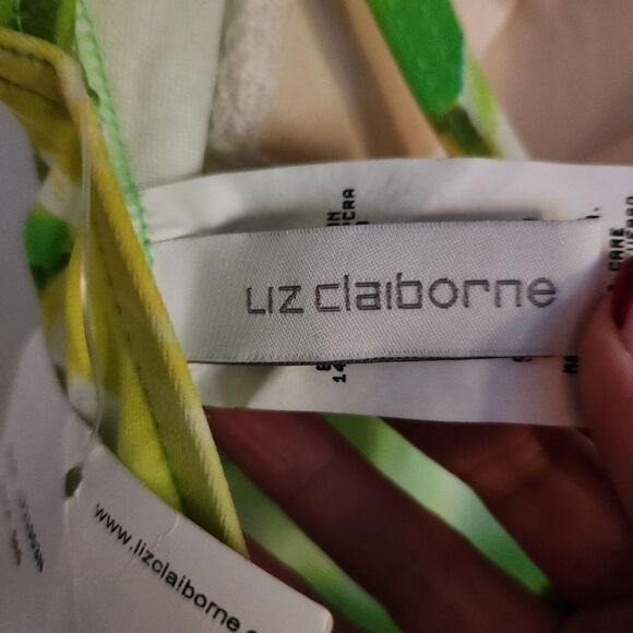 Liz Claiborne Vintage One Piece Lightly Padded High Thigh Swimsuit Size 16 - Picture 7 of 9